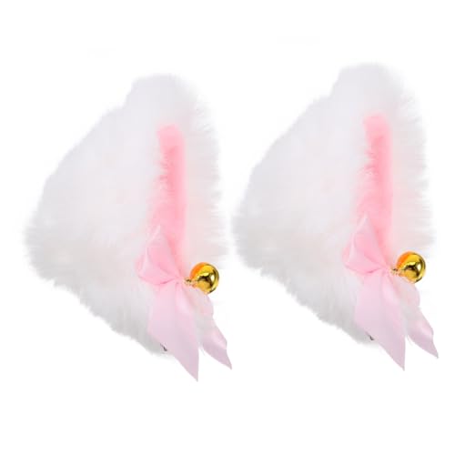 CTIRCHIU Cosplay Katzenohren Haarspange Mit Glocke Für Kostüme Und Familienfeiern Haarnadel Aus Kaninchenhaarimitat Für Halloween Und Partys von CTIRCHIU