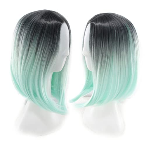 CTIRCHIU Damen Bob Perücke aus Hochtemperatur Synthetik Kurzhaar Frisur für Cosplay Party und Atmungsaktiv und Bequem Leicht Verstellbare Kappe Natürliche von CTIRCHIU