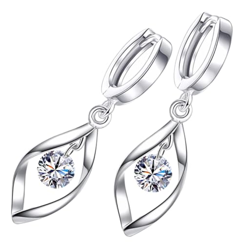 CTIRCHIU Damen Creolen Ohrringe mit Drehbarem Zirkonia Schmuck Leichte Hoops für Frauen Modische Baumelnde Ohrhänger Allergiefreundlich für Alltag und Festliche Anlässe von CTIRCHIU