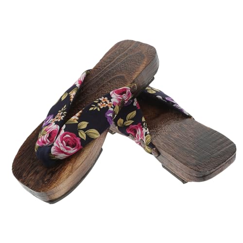 CTIRCHIU Damen Massage Clogs Plattform Sandalen Bequeme Sommerschuhe mit Baumwoll obermaterial rutschfeste Hausschuhe für Outdoor und Freizeit Schwarz von CTIRCHIU