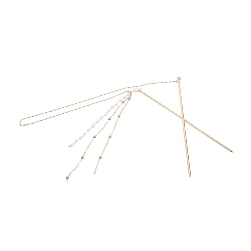 CTIRCHIU Doppelketten Haarstab mit Quaste Vintage Haarschmuck für Damen Perfektes Accessoire für Hanfu Stile Design zur Verschönerung Ihrer Frisuren von CTIRCHIU