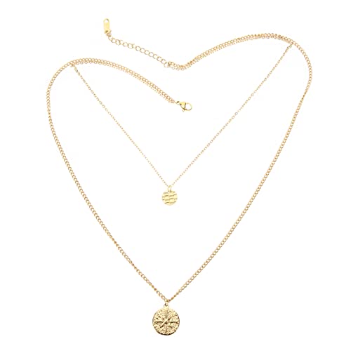 CTIRCHIU Doppellagige Halskette mit Anhänger für Damen Mehrreihige Kettenhalskette Sichere Legierung Vielseitig Einsetzbar Halsschmuck für Verschiedene Styles von CTIRCHIU