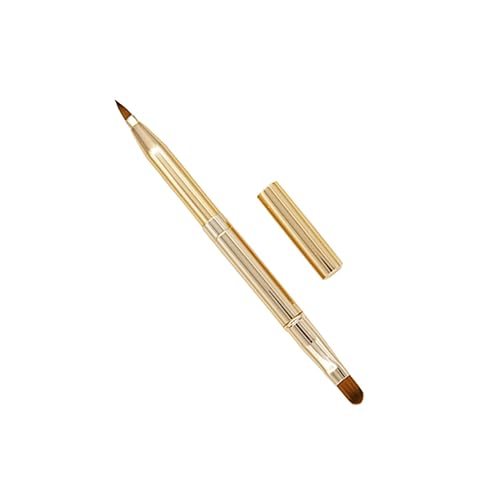 CTIRCHIU Doppelseitiger Einziehbarer Lippenpinsel Für Make up Und Kosmetik Kompakt Und Präzise Für Frauen Und Mädchen Für Reisen Und Handtasche in Gold von CTIRCHIU