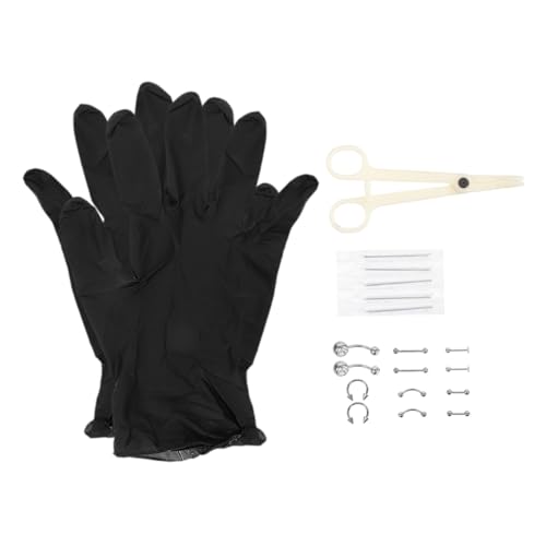 CTIRCHIU Edelstahl Septum Piercing mit Nasenring Ohrstecker und Tragus Piercing Schmuck für Damen und Herren Hypoallergen Modisch für Party und Alltag von CTIRCHIU