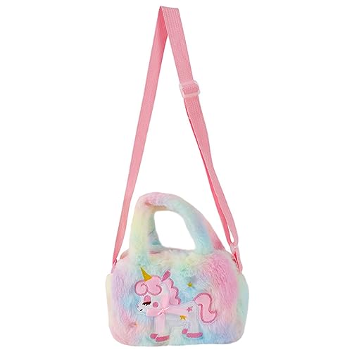 CTIRCHIU Plüsch Handtasche Einhorn Cartoon Tasche Mädchen Junge Mädchen Umhängetasche Schultertasche Geschenktasche Entzückende Tasche von CTIRCHIU