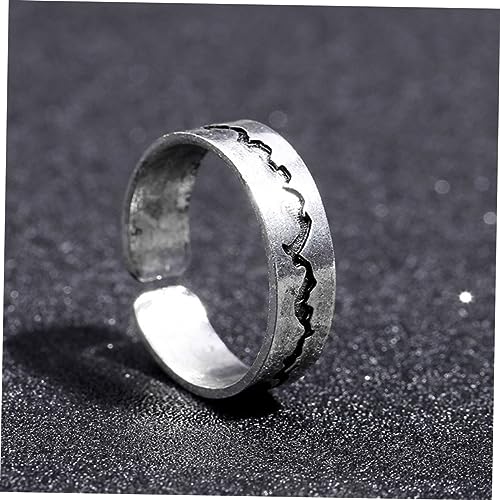 CTIRCHIU Einstellbarer Kreativer Fingerschmuck mit Spalt Design Modischer Antiker Silberring in Blau Verstellbarer Öffnungsring Einzigartiges Fashion Accessoire für Damen zu Besonderen von CTIRCHIU