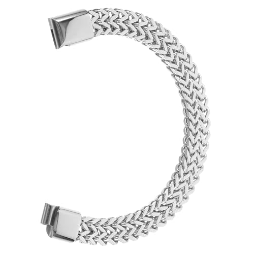 CTIRCHIU Einstellbares Herren Armband aus Edelstahl Punk Stil Grobe Kettenglieder Offenes Design Modisches Persönlichkeitsschmuckstück für Alltag und Party von CTIRCHIU