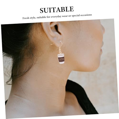 CTIRCHIU Enamel Cup Drop Earrings Kreative Lebensmittel form Metall Schmuck Damen Herren Leichte Dangle Ohrringe Alltag Party Accessoire von CTIRCHIU