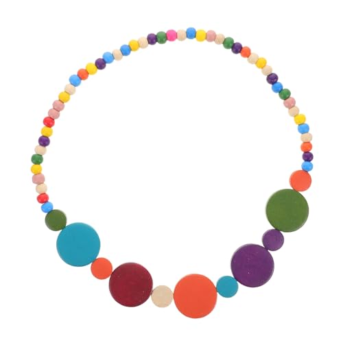 CTIRCHIU Holzperlenhalskette Bunt Halskette Mit Holzperlen Farbig Boho-stil Ethnische Modeaccessoires Für Und Herren von CTIRCHIU