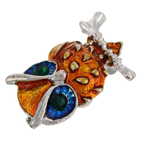 CTIRCHIU Eulen Anstecknadel Kreative Brosche Metall Einzigartige Ebene Brosche für Damen und Herren Hutnadel Stilvolle Accessoires für Anzug und Besondere Anlässe von CTIRCHIU