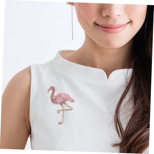 CTIRCHIU Flamingo Brosche mit Strass Glitzernde Anstecknadel für Damen Schmuck Brosche Flamingo Form Eleganter Brust Pin für Kleidung Schal und Anlässe von CTIRCHIU