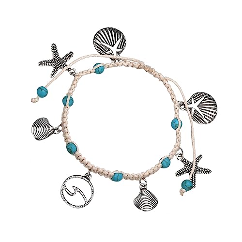 CTIRCHIU Geflochtene Fußkette Damen Ankle Bracelet Boho Strand Fußschmuck Knöchel Dekoration für Sommer für Partys und Hochzeiten von CTIRCHIU