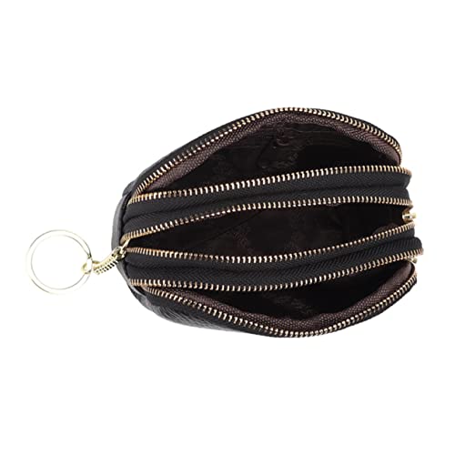 CTIRCHIU Rindsledergeldbörse Mit Reißverschluss Klein Geldbörse Für Damen Münzgeldbörse Mit Feiner Maserung Praktisch Für Täglichen Gebrauch von CTIRCHIU