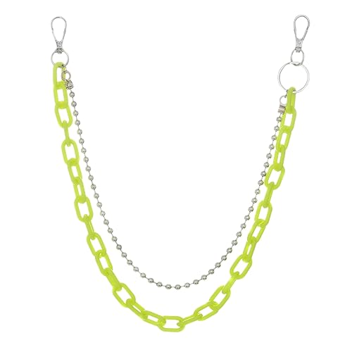 CTIRCHIU Punk Geometrische Hüftkette Aus Runden Perlen Exaggerative Waist Chain Für Erwachsene Modischer Hüftgürtel Fruchtgrün Leicht Und Langlebig Für Hip-hop-styles von CTIRCHIU