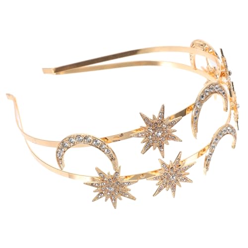 CTIRCHIU Mond Stern Stirnband Kopfschmuck Braut Hochzeit Haarband Accessoires Frauen Party Schmuck Kopfbedeckung Hergestellt Materialien von CTIRCHIU