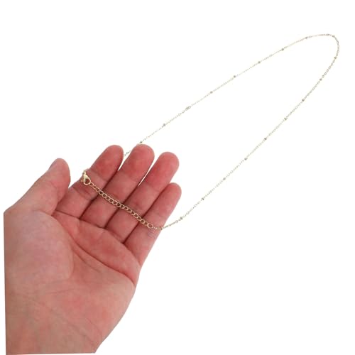 CTIRCHIU Goldene Damen Clavicle Kette Kurz Vergoldet Leichtgewichtige Perlen Halskette Elegant Für Büro Freizeit Vielseitiger Schmuck von CTIRCHIU