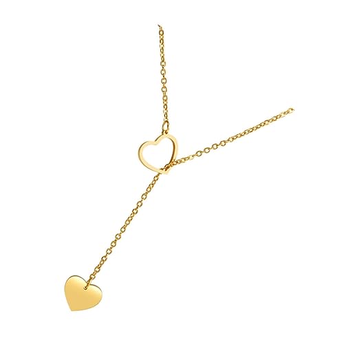CTIRCHIU Herzkette Für Damen Gold Schmuckketten Minimalistisch Offene Herzkette Zarte Personalisiert Mädchenketten von CTIRCHIU