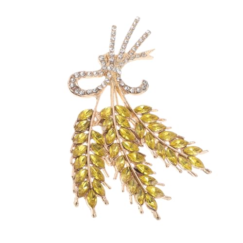 CTIRCHIU Goldene Weizenbrosche für Damen Eleganter Anstecknadel für Blusen Business Anzüge und Festlichkeiten Vielseitig Einsetzbar Stilvolles Mode Accessoire mit Einzigartigem Design von CTIRCHIU
