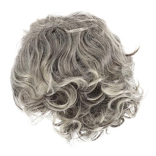CTIRCHIU Grayish Perücke Kurze Lockige Perücke für Halloween Cosplay Weihnachtsfeiern Lustiges Accessoire für Damen Erwachsene von CTIRCHIU