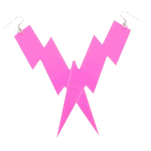 CTIRCHIU Große Damen Ohrhänger aus in Neon Leichte Auffällige Lange Dangle Ohrringe mit Retro Design Modischer Schmuck für Valentinstag und Besondere Anlässe von CTIRCHIU