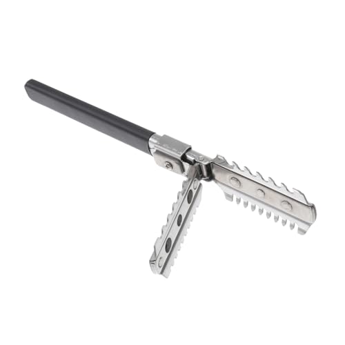 CTIRCHIU Haar Styling Ausdünnung Kamm Rack 1Stück Manueller Rasiererhalter aus Metall Doppel Seite Schneiden für Herren Sicherer Rasiererhalter Komfortabel für Friseure von CTIRCHIU