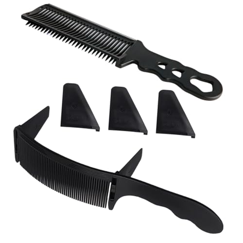 CTIRCHIU Haarschneidekamm Herren Gebogener Kunststoffkamm Ergonomisches Design Präzise Haarschnittkämme Reisekamm Für Professionelles Styling von CTIRCHIU