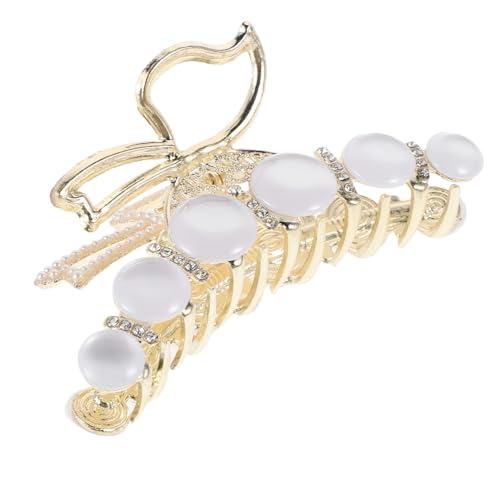 CTIRCHIU Haarspange Schmetterling mit Perlen Langlebige Legierung Dekorative Klammer für Dickes Haar Elegantes Accessoire für Damen für Besondere Anlässe von CTIRCHIU