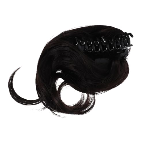 CTIRCHIU Haarverlängerung Claw Clip aus Hitzebeständigem Kunsthaar Sicherer Haarklammer Dutt extension für Frauen Wiederverwendbar Bequem für Partys Hochzeiten und Alltag Braun schwarz von CTIRCHIU