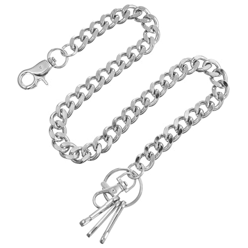 CTIRCHIU Kette Für Hose Aus Metall Punk-stil Hosenkette Jeanskette Geldbörsenkette Taschenkette Mit Doppelverschluss Für Männer Und Frauen von CTIRCHIU