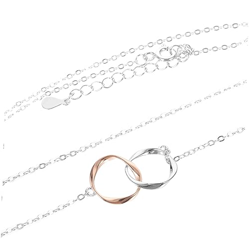 CTIRCHIU Ineinandergreifende Halskette für Frauen Kreative Mutter Schmuck Robuste Ring Kette Muttertag oder Modischer von CTIRCHIU