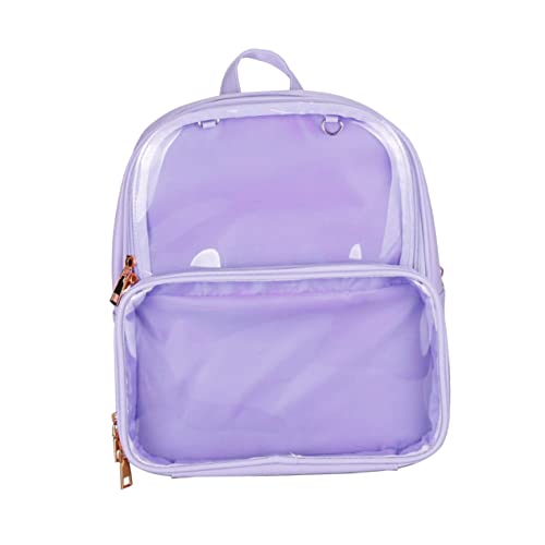 CTIRCHIU Jelly Backpack Transparent Stylish Für Teenager Mädchen Jungen Bequemer Rucksack Für Schule Und Freizeit Verstellbare Träger in Violett von CTIRCHIU