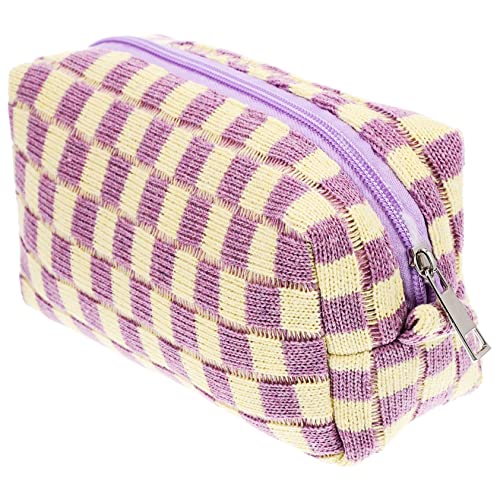 CTIRCHIU Karierte Kosmetiktasche für Damen Tragbarer Make Up Beutel mit Reißverschluss für Reisen Fitness und Outdoor Aktivitäten Einzigartiges Design Große Kapazität CTIRCHIU Karierte Kosmetiktasche für Damen Tragbarer Make Up Beutel mit Reißverschluss für Reisen Fitness und Outdoor Aktivitäten Einzigartiges Design Große Kapazität von CTIRCHIU