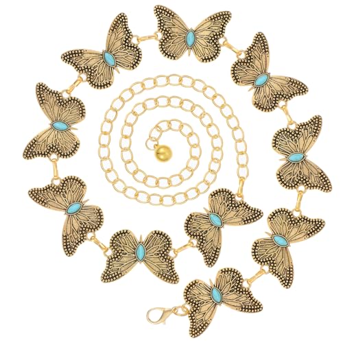 CTIRCHIU Kette Metall mit Design Verstellbare Taillenkette für Frauen Modischer Bauchkettengürtel Eleganter Körperschmuck von CTIRCHIU