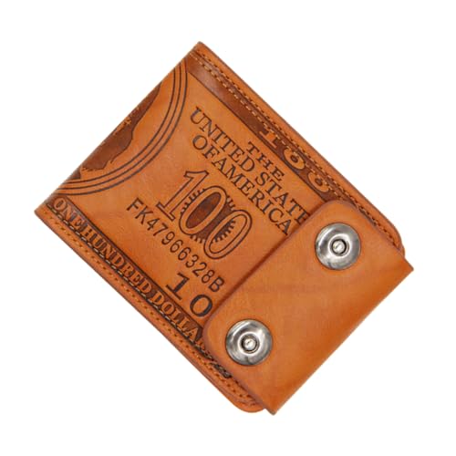 CTIRCHIU Bifold Geldbörse Für Herren Aus Leder Kleine Geldbörse Mit Kartenfächern Und Münzfach Tragbare Portemonnaie Mit Doppelknopfverschluss Für Bargeld Und Karten von CTIRCHIU