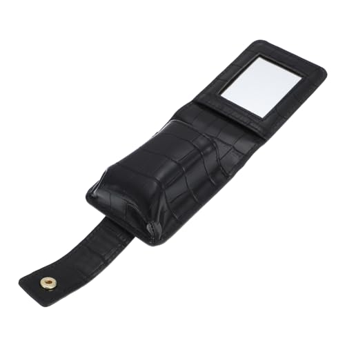 CTIRCHIU Kosmetiktasche Aus Leder Mit Spiegel Tragbare Aufbewahrungstasche Für Lippenstift Reise-Makeup-Beutel Mehrzweck Organizer Tasche von CTIRCHIU