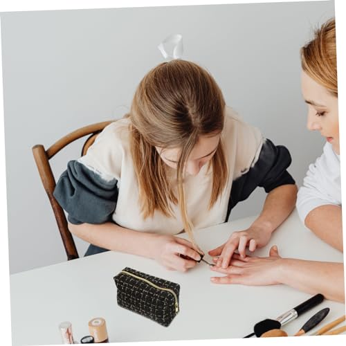 CTIRCHIU Kosmetiktasche aus Polyester und Baumwoll Leinen Makeup Tasche mit Großem Fassungsvermögen Leicht und Kompakt Reise Organizer Design Vielseitig für Damen und Teens Geeignet von CTIRCHIU