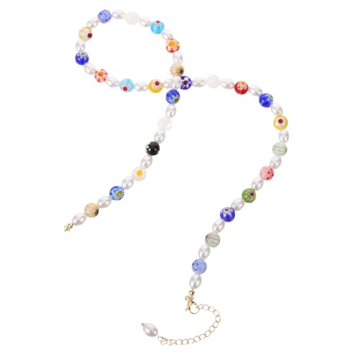 CTIRCHIU Damen Perlen Halskette Kunstperlen Runde Glasperlen Vintage Stil für Frauen Leicht und Hautfreundlich für Besondere Anlässe von CTIRCHIU