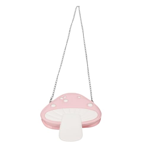 CTIRCHIU Lackleder Umhängetasche Damen Pilzform Süße Schultertasche für Teenager Mädchen Modische Kleine Crossbody Tasche Rosa von CTIRCHIU