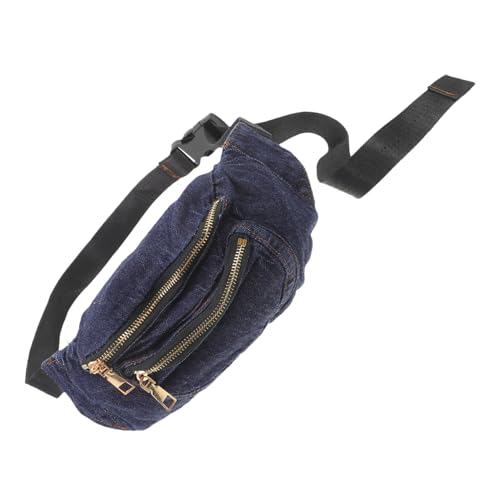 CTIRCHIU Leichte Jeanstasche für Damen Dunkelblaue Umhängetasche Hüfttasche mit Verstellbarem Gürtel und Elastischem Band für Reisen und Freizeitaktivitäten Robustes Material von CTIRCHIU