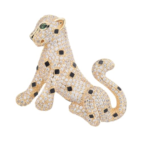 CTIRCHIU Leopardenbrosche Broschen Q Frauen Brosche Leopard Lustige Brosche Modische Brosche Golden von CTIRCHIU