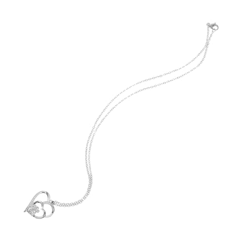 CTIRCHIU Herzanhänger Mit Pfotenabdruck Für Hunde Und Katzen Gedenkschmuck Mit Halskette Verstellbarer Charm Für Tierfreunde Frauen Und Mädchen von CTIRCHIU