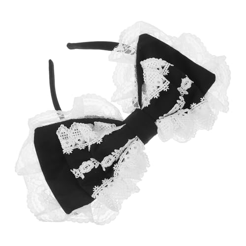 CTIRCHIU Cute Lolita Lace Bow Headband Stilvolles Maid Cosplay Haaraccessoire Für Kostümpartys Hochzeiten Und Festivals Kawaii Haarschmuck Für Verschiedene Anlässe Und Looks von CTIRCHIU