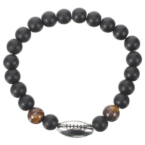 CTIRCHIU Herren Perlen Armband Mit Steinarmband Design Elastisches Sportarmband Für Männer Natursteinarmband Mit Charm Dekoratives Handgelenkschmuck Für Partys von CTIRCHIU