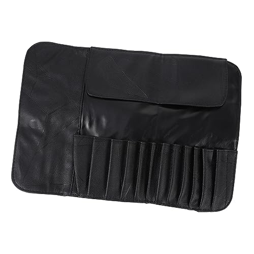 CTIRCHIU Pinsel-Organizer-Tasche Aus Kunstleder Tragbarer Kosmetiktaschenset Für Reisen Mit Elastischen Fächern Für Make-up-Pinsel Und Beauty-zubehör von CTIRCHIU