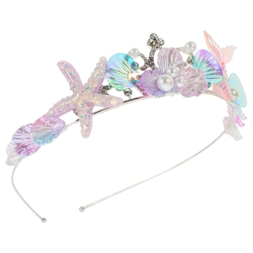 CTIRCHIU Meerjungfrau Haarschmuck Mit Muschel-design Elegantes Stirnband Mit Strass Und Glitzer Für Mädchen Für Partys Kostüme Halloween Und Festliche Anlässe von CTIRCHIU