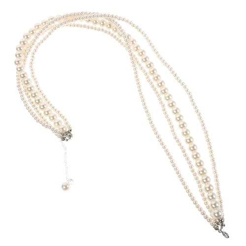 CTIRCHIU Vintage Barock Mehrreihige Kunstperlen Halskette für Damen Schlüsselbeinkette Perlenkette für Partys und Hochzeiten von CTIRCHIU