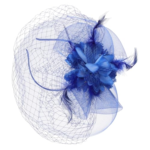 CTIRCHIU Mesh-kopfschmuck Klein Braut Schleier Kopfschmuck Tolles Kostüm Für Damen Party Uv Hüte Für Frauen Haarschmuck Mesh-kopfbedeckung Braut Stirnband Gittergewebe Blue von CTIRCHIU