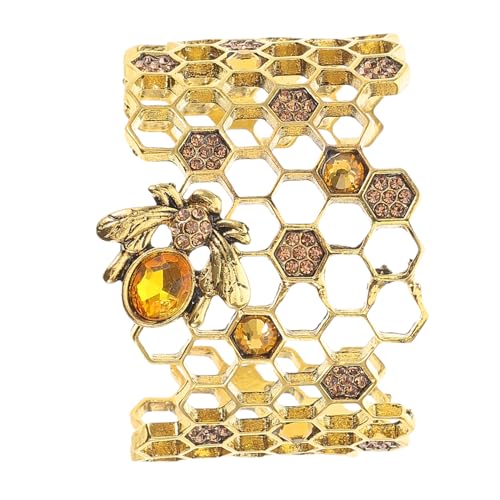 CTIRCHIU Bienenstock Offener Armreif Damen Schmuck Verstellbar Für Club Halloween Cosplay Bühne Karneval Mottoparty Armreif von CTIRCHIU