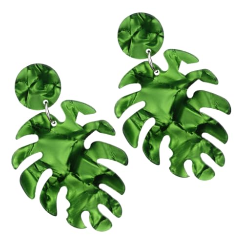 CTIRCHIU Monstera Ohrringe Damen Funky Baumelndes Design Tropfen Ohrringe Hautfreundlich Langlebig Modische Ohrhänger für Frauen und Freundinnen von CTIRCHIU