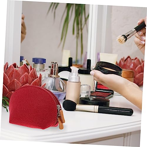 CTIRCHIU Münzbeutel Mit Pailletten Für Damen Geldbörse Muscheltasche Geldbeutel Für Kleingeld Karten Und Schlüssel Rot von CTIRCHIU